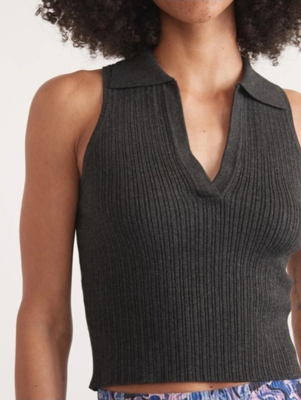 Marine Layer Amelia Rib Black Polo MED